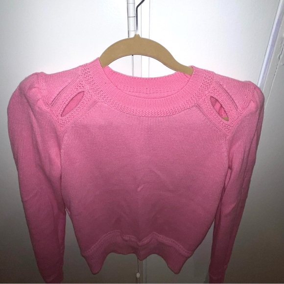 ISABEL MARANT ETOILE CANDY PINK SWEATER WITH CUTOUTS SIZE 36 NWT - Picture 3 of 10